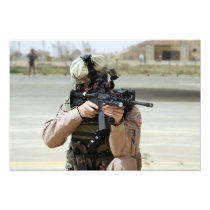 US Air Force Airman conducts security