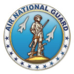 US Air National Guard Round Stickers