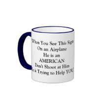 US Air Service Warning Leaflet mugs