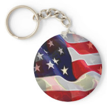 US American Flag Keychain