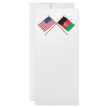 US and Afghanistan Crossed Flags Custom Rack Cards