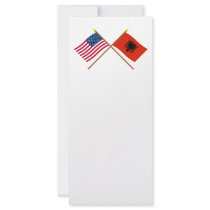 US and Albania Crossed Flags Customized Rack Card
