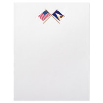 US and American Samoa Crossed Flags letterhead