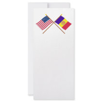 US and Andorra Crossed Flags rack cards by Vexillophile US and Andorra Crossed Flags rack cards