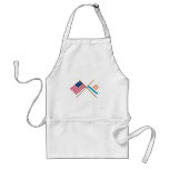US and Anguilla Crossed Flags Aprons