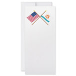 US and Anguilla Crossed Flags Rack Card Design