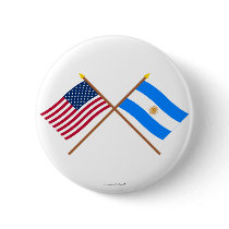 US and Argentina Crossed Flags Pins