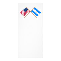 US and Argentina Crossed Flags Personalized Rack Card