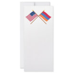 US and Armenia Crossed Flags Full Color Rack Card