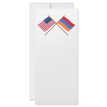 US and Armenia Crossed Flags Full Color Rack Card