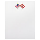 US and Austria Crossed Flags Letterhead
