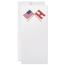 US and Austria Crossed Flags Personalized Rack Card