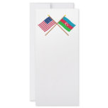 US and Azerbaijan Crossed Flags Rack Card