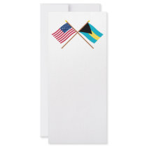 US and Bahamas Crossed Flags Rack Cards