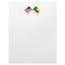 US and Benin Crossed Flags letterhead