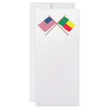 US and Benin Crossed Flags Customized Rack Card