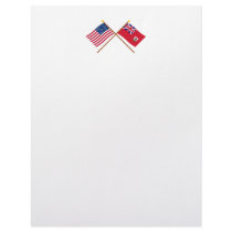 US and Bermuda Crossed Flags letterhead