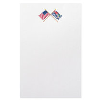 US and BIOT Crossed Flags stationery by Vexillophile US and BIOT Crossed Flags stationery