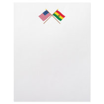 US and Bolivia Crossed Flags letterhead