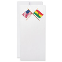 US and Bolivia Crossed Flags rack cards by Vexillophile US and Bolivia Crossed Flags rack cards