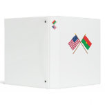 US and Burkina Faso Crossed Flags binders