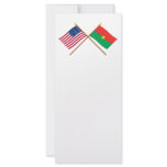 US and Burkina Faso Crossed Flags rack cards