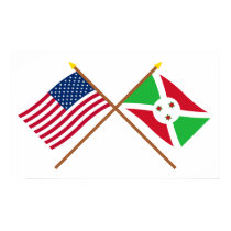 US and Burundi Crossed Flags posters by Vexillophile US and Burundi Crossed Flags posters