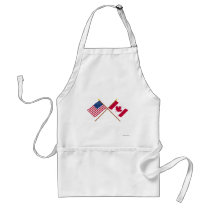 US and Canada Crossed Flags Aprons