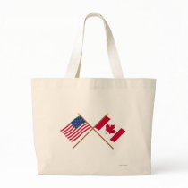 US and Canada Crossed Flags Bag
