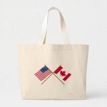 US and Canada Crossed Flags Bag