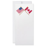 US and Canada Crossed Flags Rack Card Template