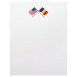 US and Chad Crossed Flags letterhead