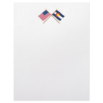 US and Colorado Crossed Flags letterhead