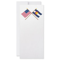 US and Colorado Crossed Flags rack cards