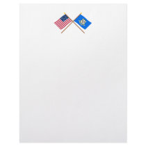 US and Connecticut Crossed Flags letterhead