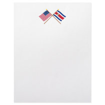 US and Costa Rica Crossed Flags letterhead by Vexillophile US and Costa Rica Crossed Flags letterhead