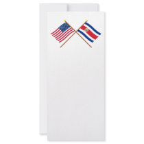 US and Costa Rica Crossed Flags rack cards by Vexillophile US and Costa Rica Crossed Flags rack cards