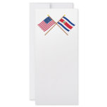US and Costa Rica Crossed Flags rack cards