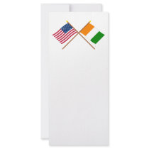 US and Cote d'Ivoire Crossed Flags rack cards