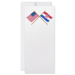 US and Croatia Crossed Flags Rack Card Design