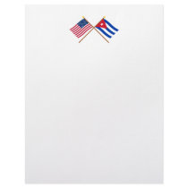 US and Cuba Crossed Flags Letterhead