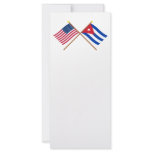 US and Cuba Crossed Flags Full Color Rack Card