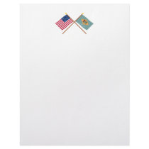 US and Delaware Crossed Flags letterhead by Vexillophile US and Delaware Crossed Flags letterhead