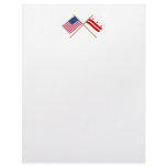 US and District of Columbia Crossed Flags Letterhead Template