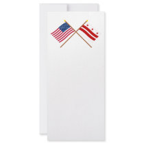 US and District of Columbia Crossed Flags Custom Rack Cards