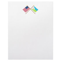 US and Djibouti Crossed Flags letterhead by Vexillophile US and Djibouti Crossed Flags letterhead