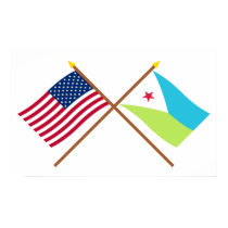 US and Djibouti Crossed Flags posters by Vexillophile US and Djibouti Crossed Flags posters