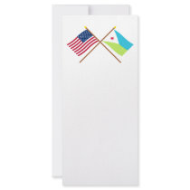 US and Djibouti Crossed Flags rack cards by Vexillophile US and Djibouti Crossed Flags rack cards