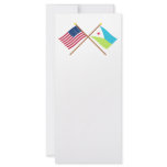 US and Djibouti Crossed Flags Rack Card Template