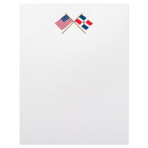 US and Dominican Republic Crossed Flags letterhead